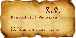 Kratochvill Veronika névjegykártya
